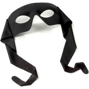 Black Eye Mask Adult Fabric Half Face Costume Venetian Mardi Gras Halloween